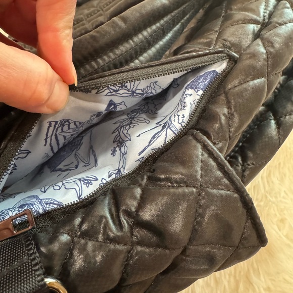 Oliver Thomas Quilted Black Backpack - Picture 4 of 8